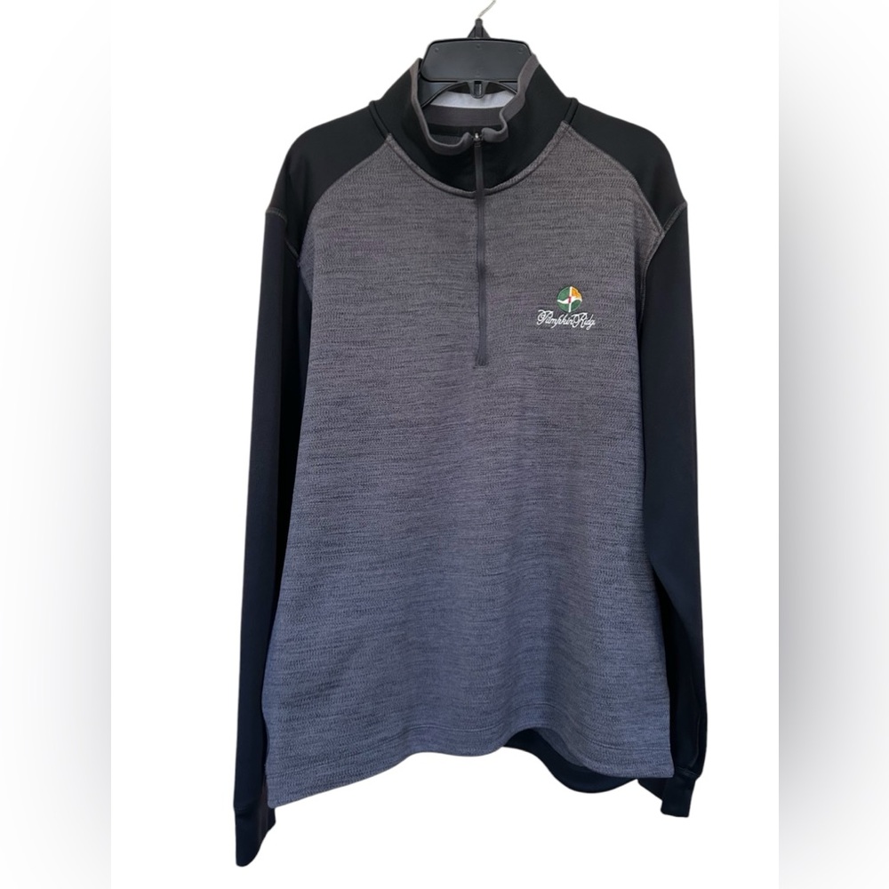 Nike Golf 1/4 Zip Dri-Fit Mens Long Sleeve Pumpkin Ridge GC Logo Gray Medium